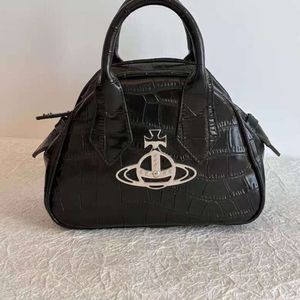 Viviennes Westwoods Saturn Bowling Bag نمط تمساح متعدد الأكياس كيس الكتف المفرد حقيبة الأكياس الإبطية