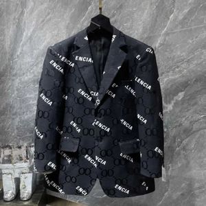 Letter Printing Mens Blazers Cotton Linen Fashion Coat Designer Jackets Business Casual Slim Fit Formal Suit Blazer Men Suits Styles KTGD