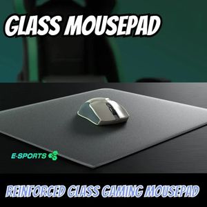 ECHOME Tappetino per mouse da gioco in vetro opaco per giochi FPS Tappetino da scrivania per computer da ufficio Accessori per tappetino per mouse liscio antiscivolo 240314