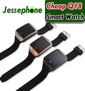 Relógio inteligente com câmera q18 bluetooth smartwatch sim tf slot para cartão de fitness atividade rastreador esporte relógio para android 1pcs5002248