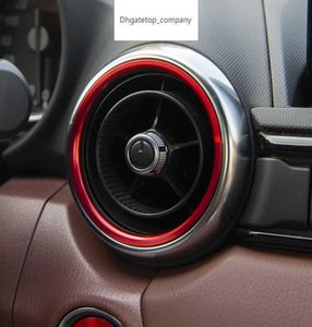 Acessórios do carro ac saída de ar condicionado capa anel ventilação decoração guarnição para mazda mx5 mazda 2 cx3 mx5 rf nd6845278