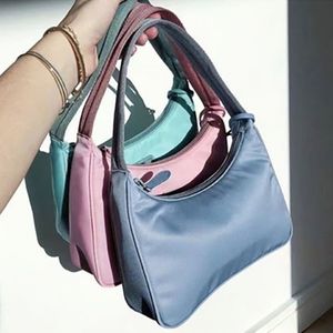2024New Ladies Men's Triangle Handbag Nylon Designer Bag Canvas 2005 2000 3 Pcs Clio Handbag Crossbody