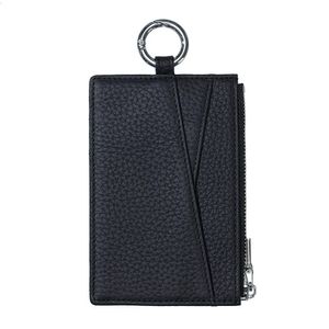 Genuine Leather Card Holder Lichee Pattern Credit Card Wallet Slim Wallet Candy Colors Women Coin Purse Small Mini ID Bag