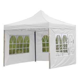 Gazebos Canopy Side Panel Tent Sunproof Foldable Garden Shade Shelter Waterproof Awning with Clear Window Outdoor BBQ