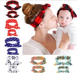printed headwear mother child set hair accessories parentchild rabbit ears headband baby hairband headwear mom and son suit5282661