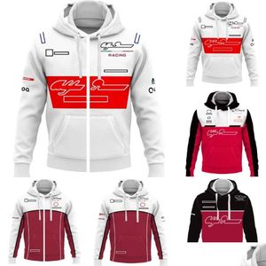 Motorcykelkläder F1 2023 Team Hoodie Forma 1 Men Women Fashion Hoodies Racing Hooded Sweatshirt Uni Tracksuit Plover Boy Jacket Plus OTETP