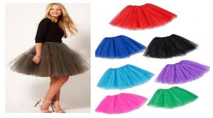 3PCS Dorosły Tutu spódnica kobiet tiul tańca tutu tutu dziewczęta księżniczka długa spódnica Halloween fantazyjne tutusowe spódnice 40CM6939575