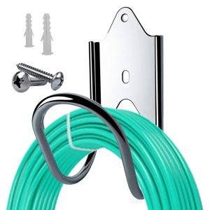 Reels Wall Mounted Garden Hose Holder Heavy Duty Stainless Steel Hose Hanger Hooks for Water Hose Storage Organizer Garden Tools