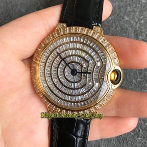 الإصدار العلوي HPI00511 WE902012 Gypsophila Diamonds Dial Japan Miyota 9015 Automatic Mens Watch Watch Leather Strap Iced 262s