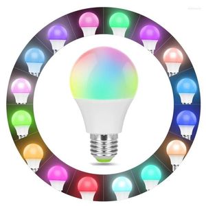 Akıllı Ev Kontrolü WiFi Renk Ampul E27 LED RGB Lamba Desteği Alexa Tuya 110-250V Beyaz Dimmable Zamanlayıcı Işığı