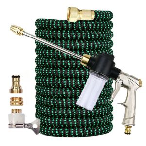 Reels Dropshipping Garden Hose Expandable Flexible Magic Hose Pipe High Pressure Car Wash Foam Pot Water Gun Watering Irrigation Set