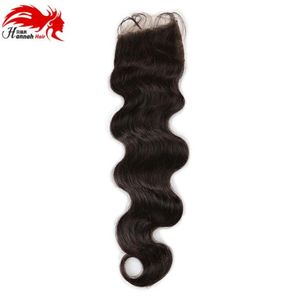 Hannah Product Brazilian Silk Base Closure Body Wave Human Hair Remy Hair 4x4 Silk Closure Part Bleached Knots With Baby Hair1720325