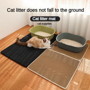 Mats Cat Litter Mat Waterproof Nonslip Double Layer Bed Pet Box Accessory EVA Cats Cushion Carpet Padding Box Cat Sand Pad Supplies