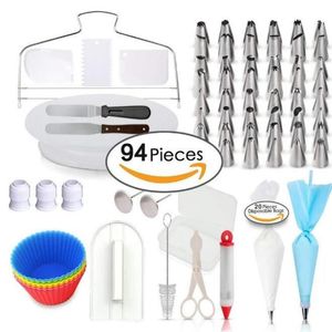 94 PCS Cake Mold Set Cake Decorating Tools Kök Bakning av gjutning Sugarcraft gör mögel för cookie cake199b