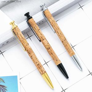 Fountain Pens Fountain Pens Soft Wood Metal Ballpoint Pen for Writing Customized Personalized Ball Point Pen Stationery Students Supplies Business Gift Q240314
