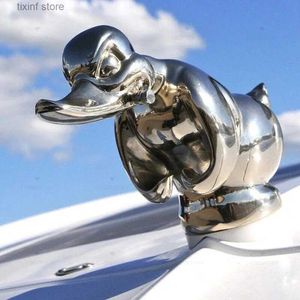 Dekorativa föremål Figurer Harts Angry Duck Sculptures Electroplating 3D Vehicle Ornaments Art Crafts Automobil Hood Duck Sculpture Car Exterior Accessory