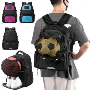 Sırt çantası tarzı spor futbol çantası erkekler okul basketbol ile ayakkabı bölmesi futbol topu büyük ayakkabılar