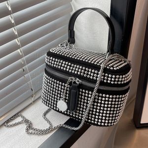 HBP enkel kedja axelväska mode kvinnors kosmetiska handväskor med diamant texturlåda bärbar