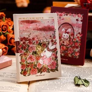 Mini Notebook Adele's Rose Manor Serisi Boş Sayfa A7 Sevimli Cep Kitabı Güzel Günlük Taşınabilir Öğrenci Not Defarı