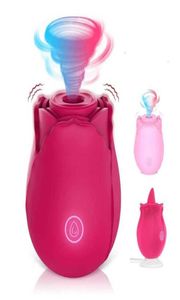 Giocattolo del sesso Massaggiatore Drop Ship Grande fiore di rosa Clitoride Succhiare vibratore Giocattolo Donne Stimolatore del capezzolo Ventosa Rose8820321