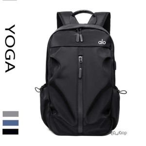 Designer Al Aloyoga Bag Backpack Aloo For Mens Fashion Leisure Trendy Sports Outdoor Backpack Business Large Capacity Computer Bag Black 8576