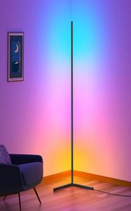 مصابيح الأرضية RGB LED مصباح الأرضية غرفة نوم دخن الجدار الزاوية الزاوية الإضاءة غرفة المعيشة ديكور عن بُعد الحفلة الداخلية الحفلات الخفيفة 7216749