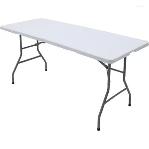 Camp Furniture 6ft Folding Table Plastic Fold Portable Indoor Outdoor For Garden Party Picnic Camping BBQ Dining Kitchen Wedding Market