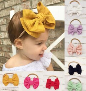 New Europe Baby Girls Big Bow Headband Kids Double Layers Bowknot Hairband Children Bandanas Head Band 149417315163