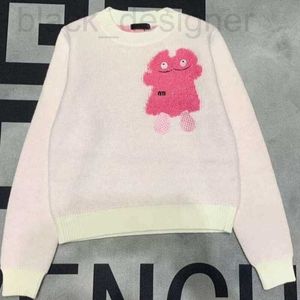 Kobiety swetry designerski sweter kobiety dzianiny damskie swetry zimowe nowe dzianinowe modne moda stała kolor haft haftowy wzór pullover cuc cuc