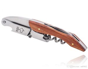 Apribottiglie in acciaio inossidabile con coltello per ippocampo Manico in legno Apribottiglie regalo professionale Cavatappi a vite Attrezzo da cucina 95900578