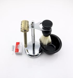 WEISHI Butterfly Safety Razor Long handle Silvery Gun color Bronze Doublesided safety razor 1 SETLOT NEW3719286
