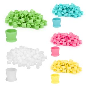 Pędzle do makijażu 300pcs 12 mm tatuaż atrament kubek kubek Sile brwi do wargi uchwyt pigment kubki rzęs klej do paznokci Pojemniki żelowe pojemniki na dostawę hea otd7j