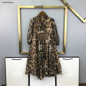 NOVAS MENINAS SALIRA CRIANÇAS CRIPAS DE DESIGNADORES RETRO DE PRIMEIRA DE LEOPARDA VENDOS MENINAS TAMANHO 100-160 CM PRINCESS DRESSO POLESTER BABELA 24MAR