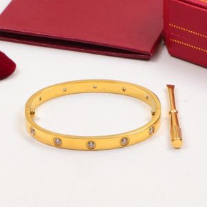 Новый дизайнер браслетов для женщин и мужчин браслет из розового серебра из нержавеющей стали Классические браслеты с отверткой Рождество День Благодарения 18-каратный позолоченный винтовой браслет