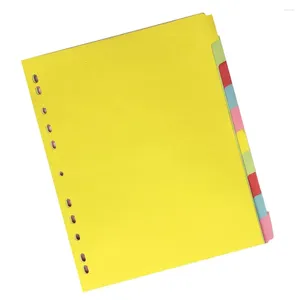 Pcs Color Sort Paper Category Indexing Cards Colored Sorter Labels 11 Holes Folder Dividers Classified Tab Plastic 11-Holes