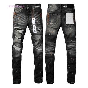 Burple Brand Jeans American High Street Black Hole Patch 9018