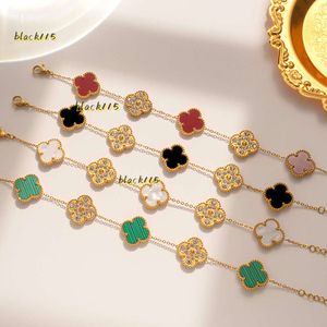 Bangle Bracelet Designer Clover Bracelet High Quality Styles Classic 4/Four Leaf Clover Charm Bracelets Bangle Chain 18K Gold Agate Shell Women Wedding Gift 2024