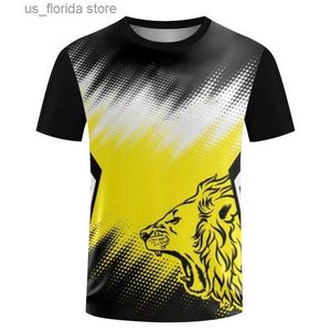 Homens camisetas Mens T-shirt Curto Slve Sports T 3D Impressão Personalizável Nome da Equipe Roupas Secagem Rápida Moda O Pescoço Oversized Tops Y240314