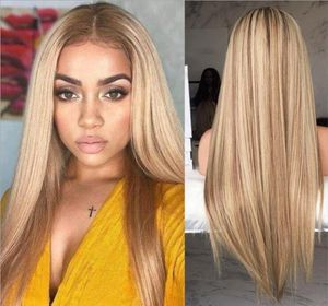 Blue Blue Lace Blond Human Hair Peruki z dziecięcymi włosami Pre Stucked 60 Blonde krótkie Brazylijskie pełne koronkowe perukę Virgin Hair2050458