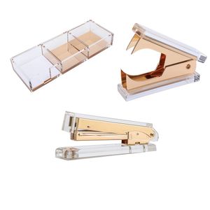 Acrylic Gold Stationery Stapler Staple Remover series 240314