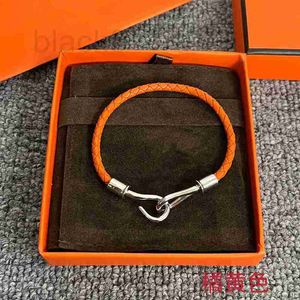 Charm Bracelets Designer Luxury Instagram High end Fashion New Fish Hook Leather Bracelet Couple Same Style for Men and Women HI36