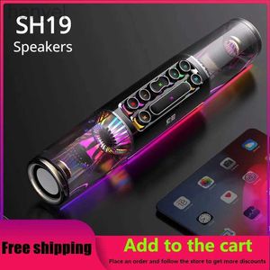 Tragbare Lautsprecher Original SOAIY SH19 Gaming-Computerlautsprecher RGB Bunte Lichter E-Sport-Audio Desktop Bluetooth Hochleistungs-Subwoofer 240314