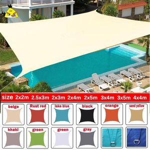 420d Waterproof Aread Shade Sail na ogród ogrodowy na plaży Camping Patio Patio Swimming Namiot Sunshade. 240309