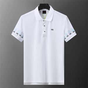 92 Новая мода Лондон Англия Рубашки-поло Мужские дизайнерские рубашки-поло High Street Вышивка Футболка с принтом Мужские летние хлопковые повседневные футболки # 184