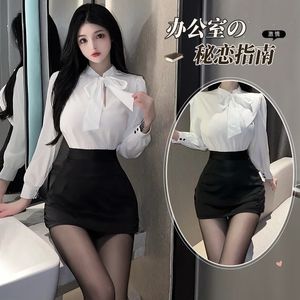 Rollenspiel Ol Sekretärin Lehrerin Cosplay Kostüme für Erwachsene Erotische Dessous Uniform Versuchung Glamour Sex Anzüge Frauen 18 240307