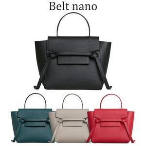 Nano Belt Luxurys Bolsa de Alta Qualidade Designer Bolsa Senhora Embreagem Pochette Pequena Tote Crossbody Bolsa Mulheres Mens Sling Ombro City Travel Top Handle Bags