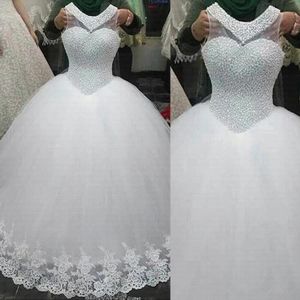 Zarif Glitter gelinlik askısız payet tül gelin pompadour parıltılı zemin uzunluğu gelin önlükleri 2024 vestido de novia gelin elbiseleri pullar cüppe de marie