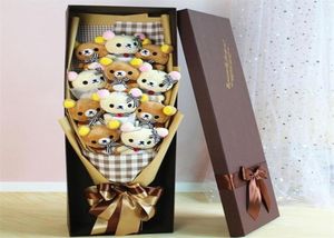 Niedlicher Teddybär, Stofftier, Plüschtier, Liebhaber, Rilakkuma-Bär, Blumenstrauß, Geschenkbox, Geburtstag, Valentinstag, Weihnachtsgeschenk1880974