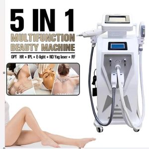 Salon use 5 IN 1 IPL laser painless elight hair removal OPT machine E light skin rejuvenation IPL RF Nd Yag laser hair removal pigment wrinkle removal beauty machine