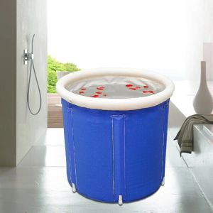 Badewannen Blaue Schlauchboote Rosa Zusammenklappbares tragbares Badewannen-Set für Erwachsene für Babys Whirlpool-Badewannen für das Baby-Eisbad Kinderbecken-Boje